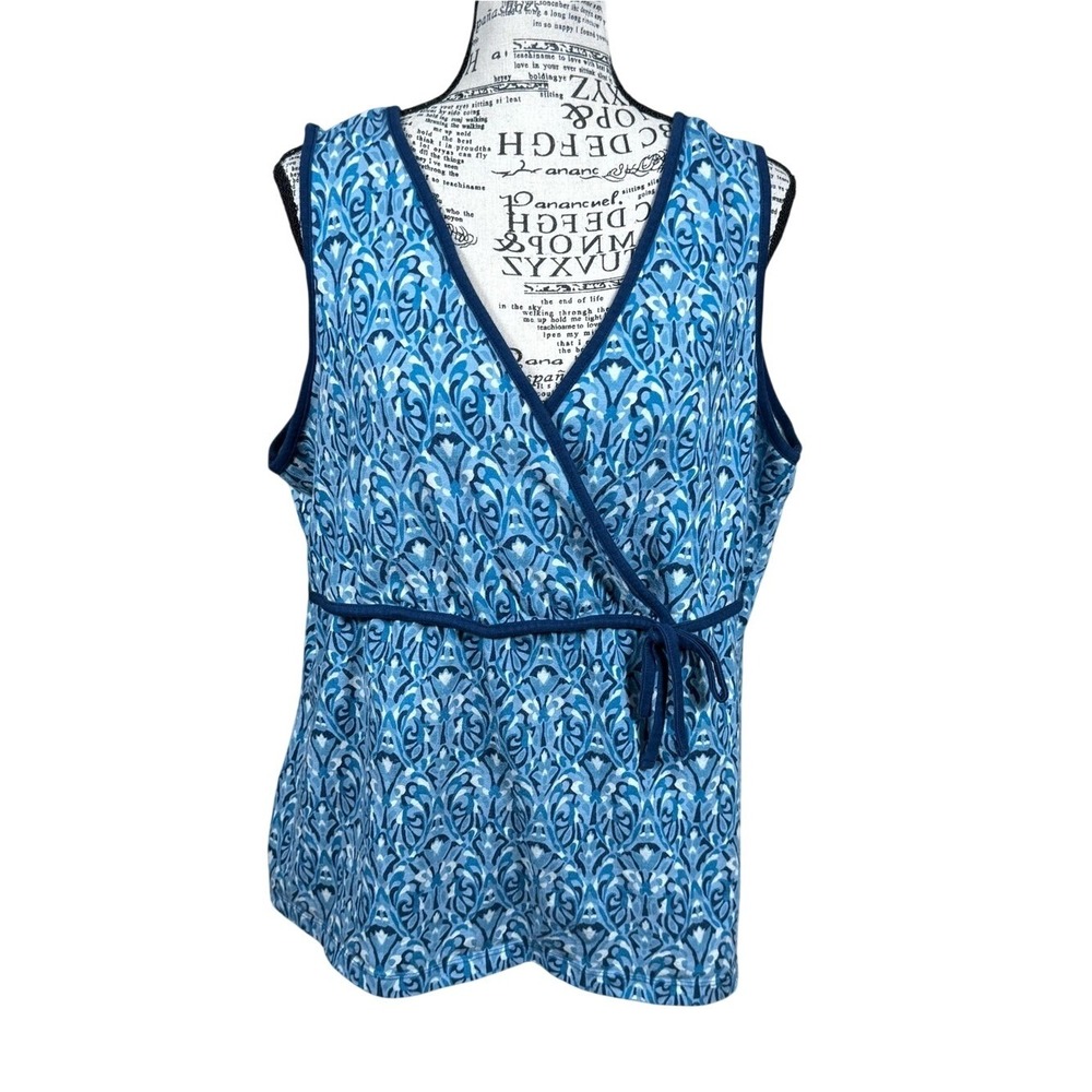 Venezia‎ Blue Multi-Print Wrap Tank